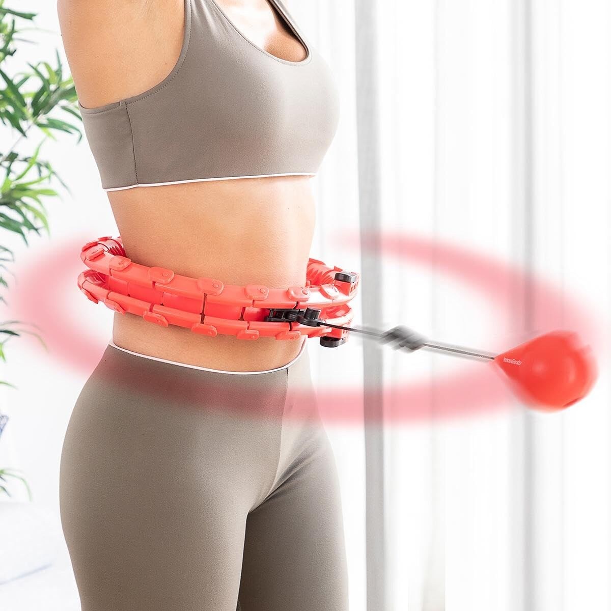Adjustable Smart Fitness Hoop with Weight FITTEHOOP Red (Refurbished B)