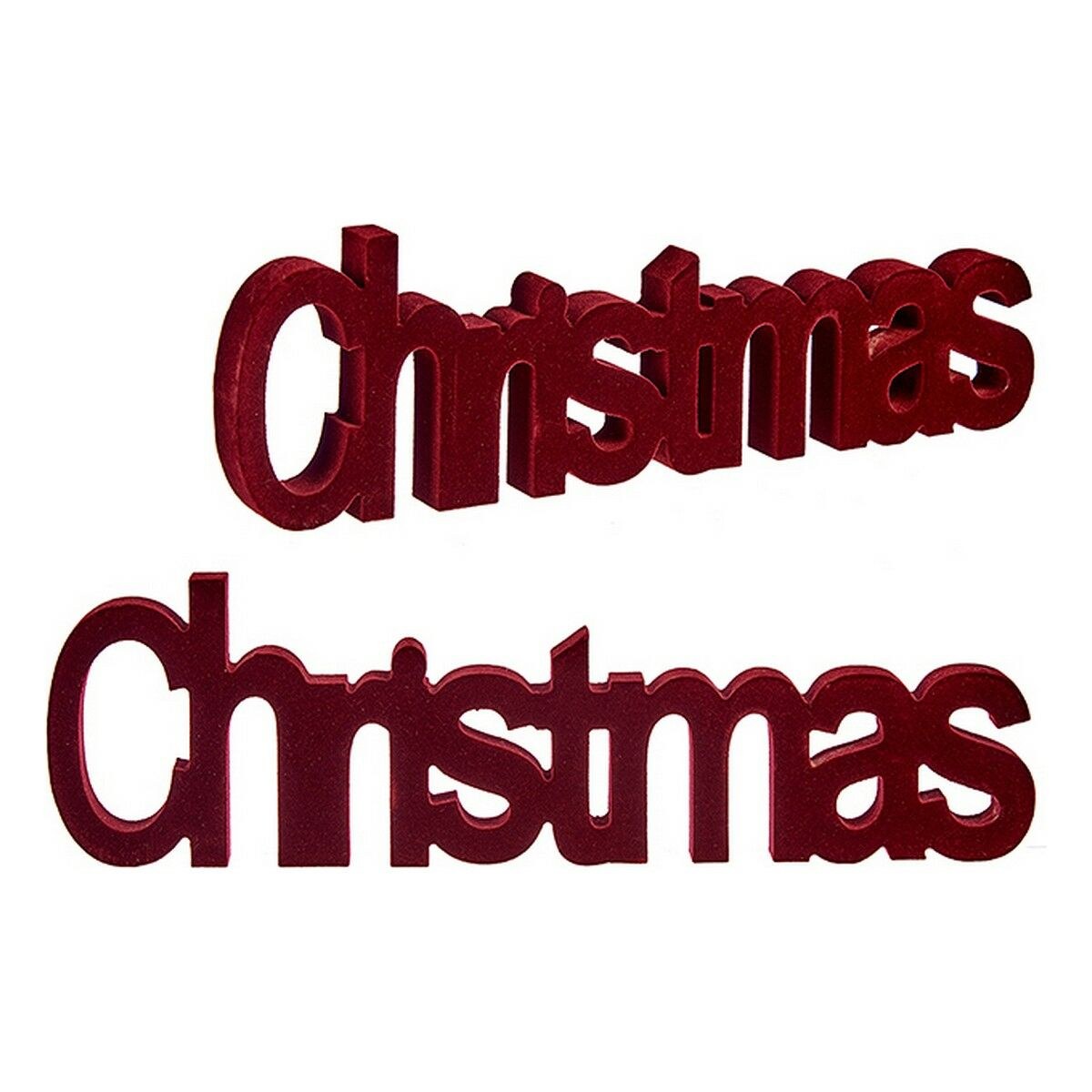 Decorative Figure Christmas Red 11 x 2,5 x 36,5 cm