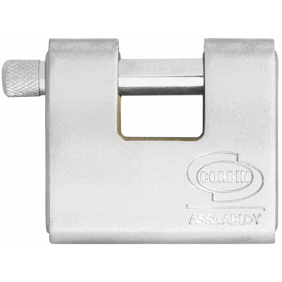 Key padlock Rectangular Brass Steel Armored