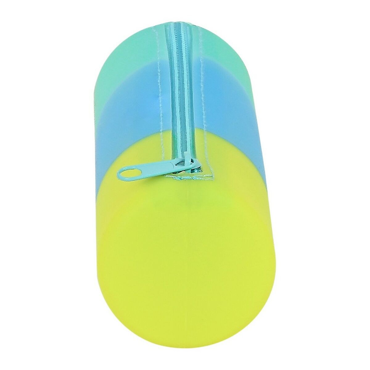 Cylindrical School Case Blue Green Yellow (20 x 5 x 5 cm)