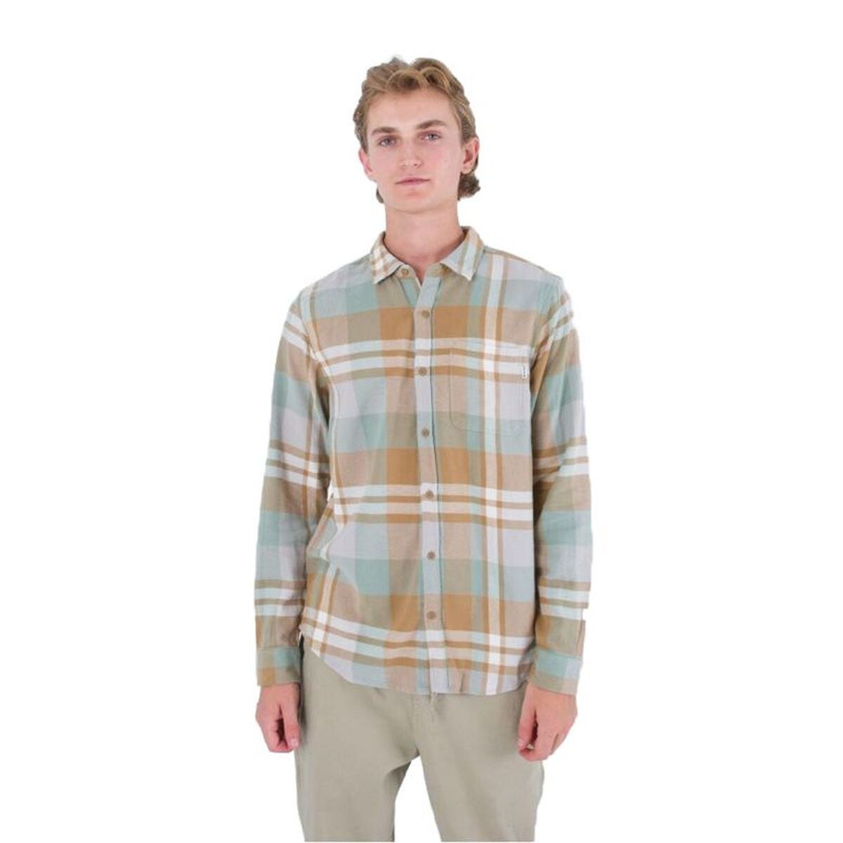 Men’s Long Sleeve Shirt Portland Organic Brown