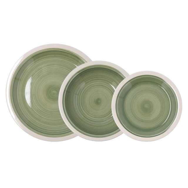 Tableware Calypso Green Ceramic 18 Pieces