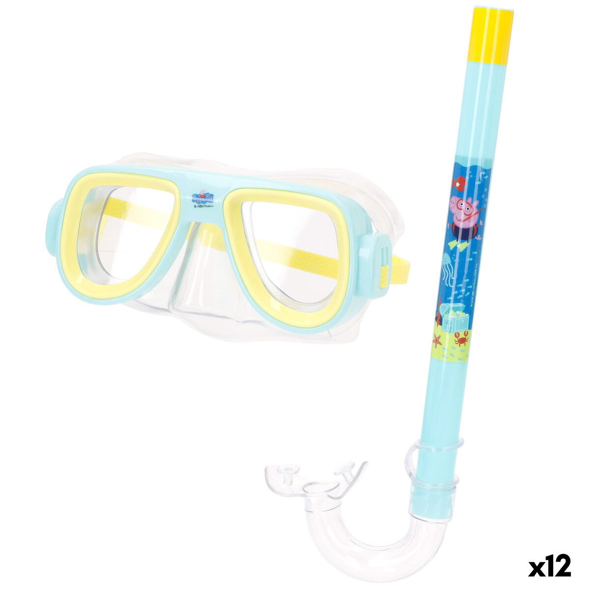 Snorkel Goggles and Tube for Children (12 Units)