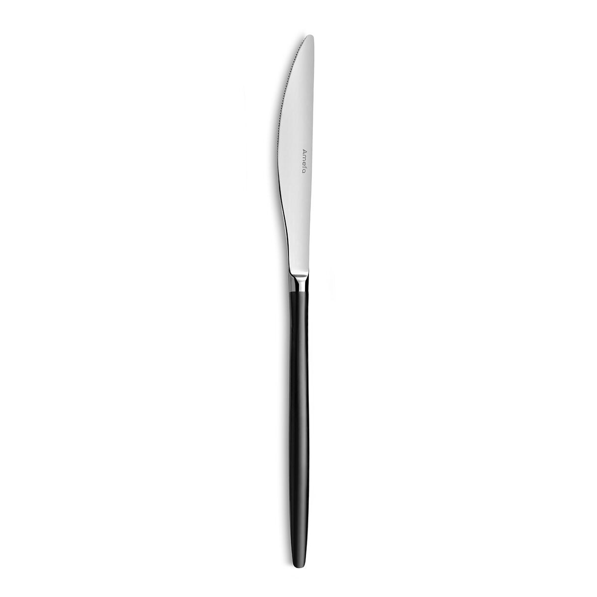 Knife Set Soprano Black Metal Stainless steel 12 Units