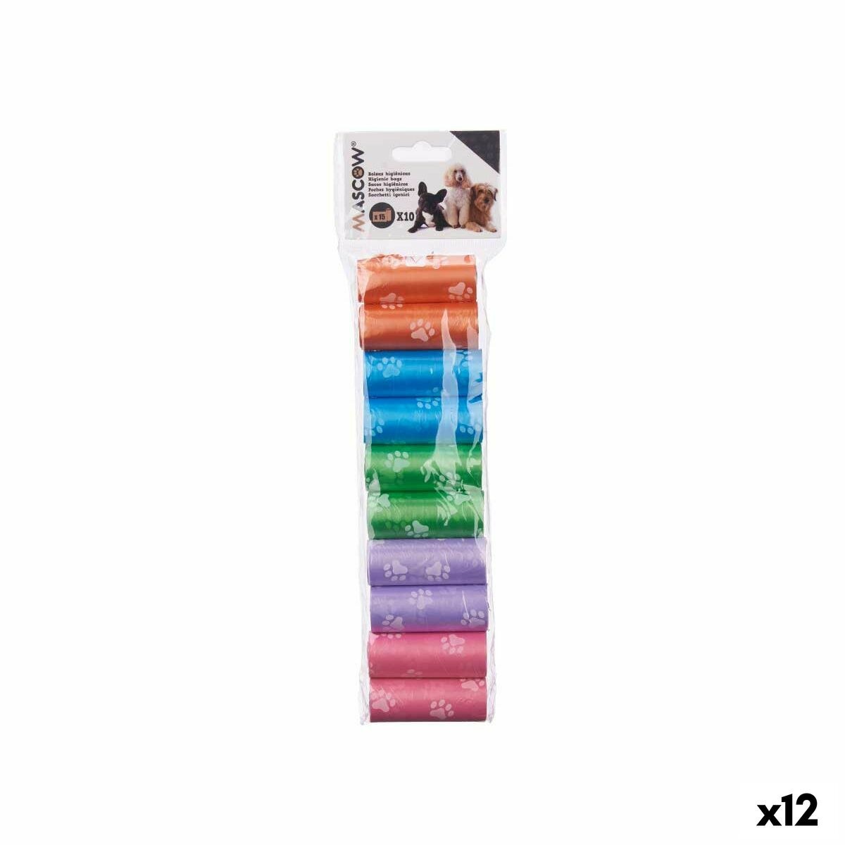 Set of Bags Green Pink Violet 9 x 30 x 2,5 cm Pets (12 Units)