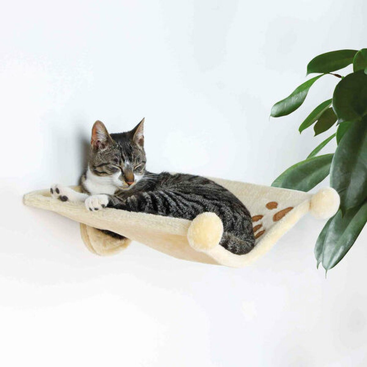 Hanging Cat Hammock Beige 42 × 41 cm
