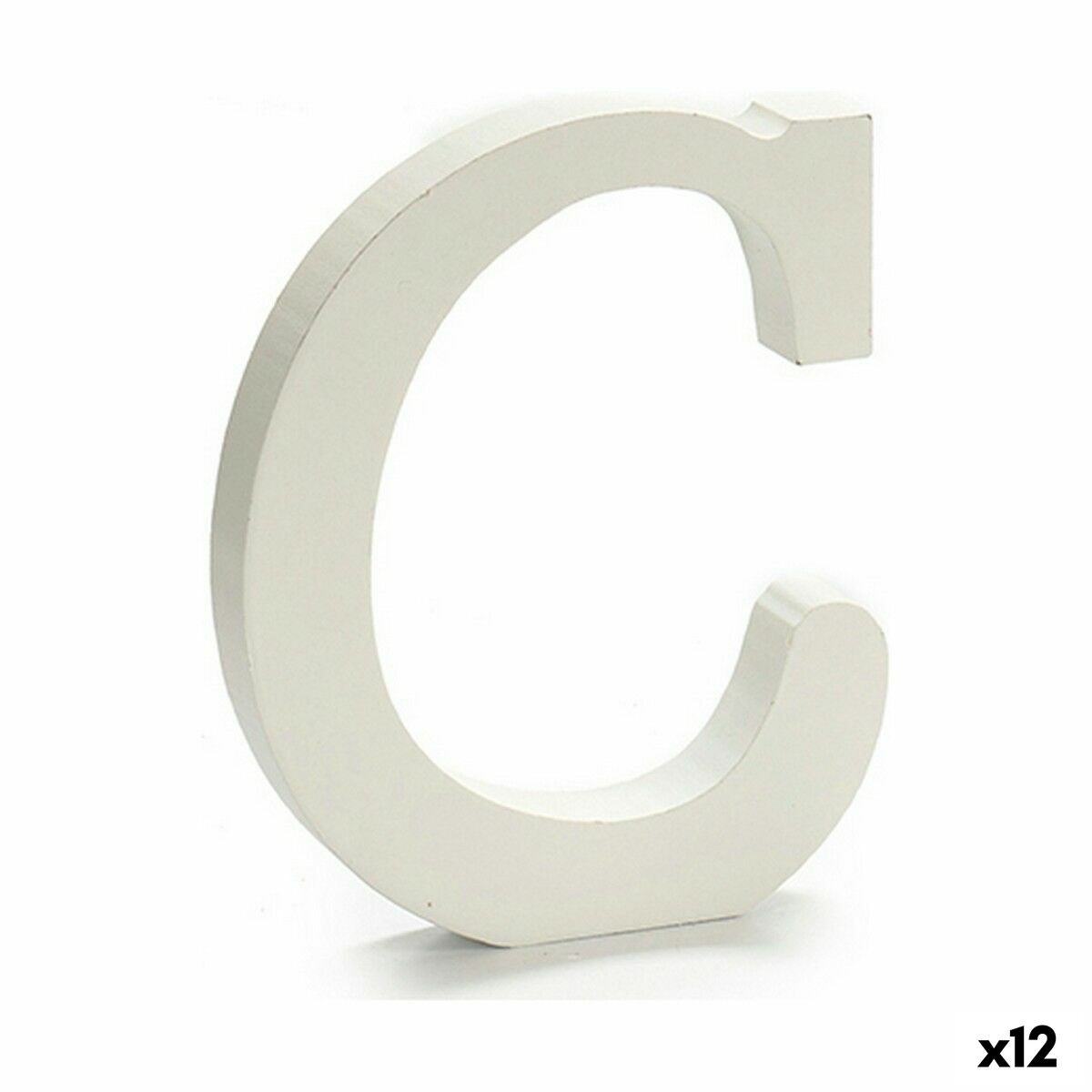 Letter C White 1,8 x 21 x 17 cm (12 Units)