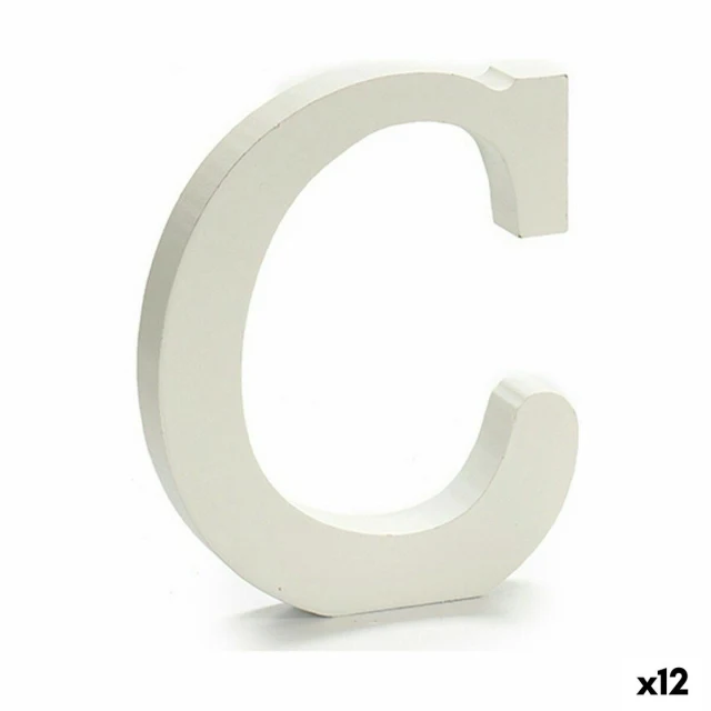 Letter C White 1,8 x 21 x 17 cm (12 Units)