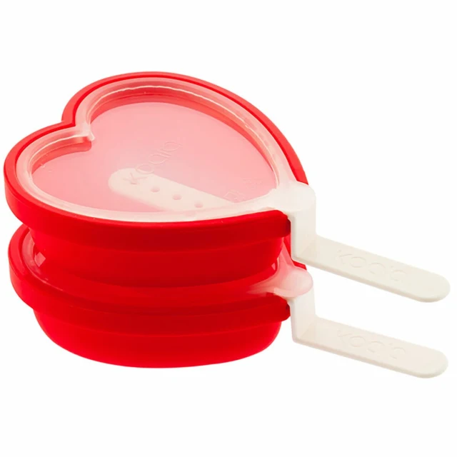 Ice-cream Mould Corazon Heart 2 Units Bicoloured Plastic 15 x 9 x 3,5 cm (2 Units)
