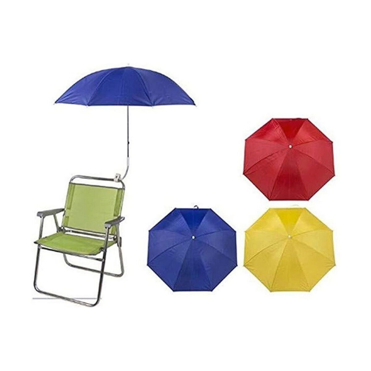 Beach Chair Umbrella Yellow Blue Red Ø 100 cm