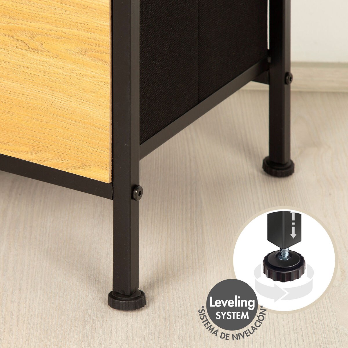 Chest of drawers Black Modern 55 X 100 X 30 CM