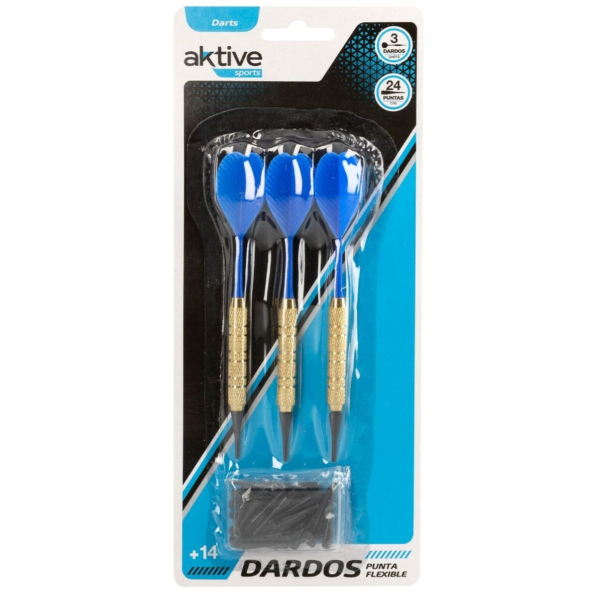 Darts 14 cm Metal Plastic 24 Units