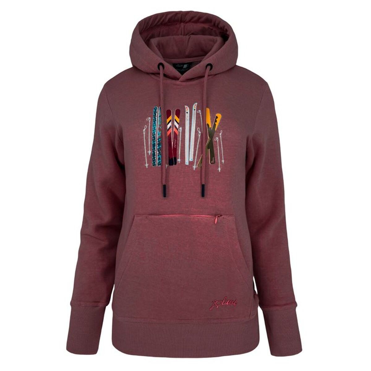 Women’s Sweatshirt without Hood Cotton Ski Brown