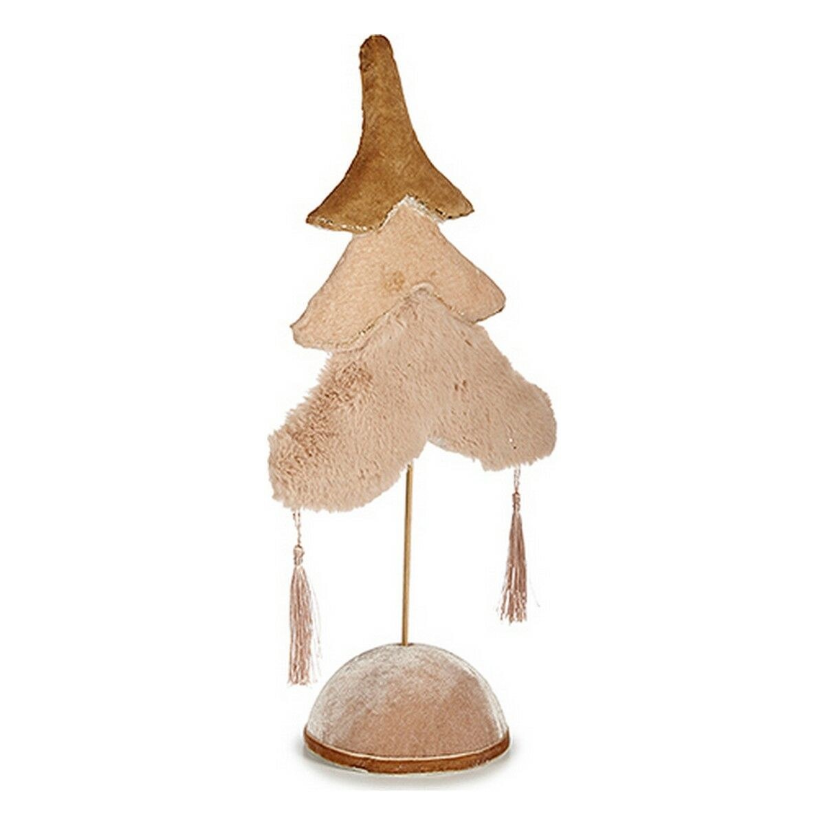 Christmas Tree Beige Golden Polyester Wood Polar 12 x 43 x 22 cm