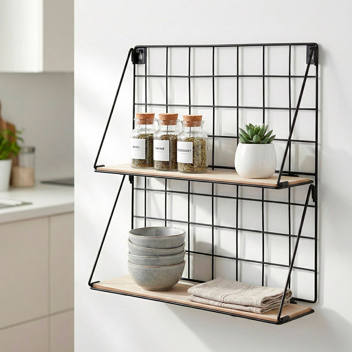 Shelves Iron MDF Wood 40 X 41 X 11 CM (6 Units)