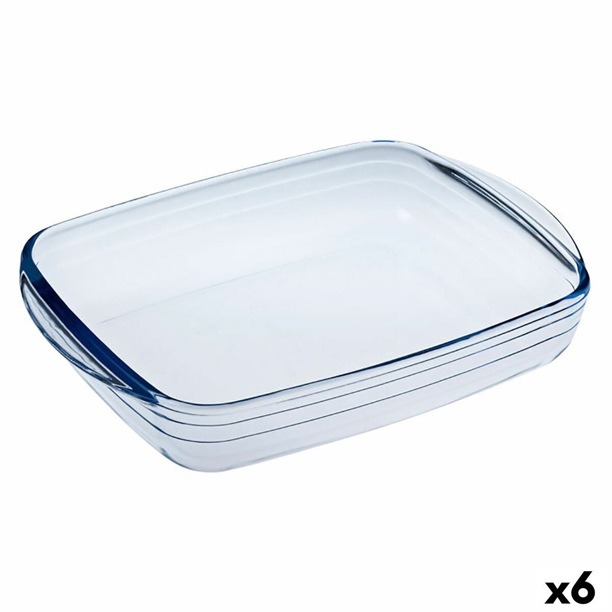 Rectangular Mould Ocuisine Vidrio Transparent Glass 23 x 15 x 5 cm Rectangular (6 Units)