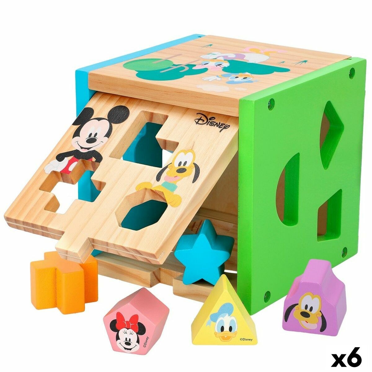 Child's Wooden Puzzle 14 Pieces 15 x 15 x 15 cm (6 Units)