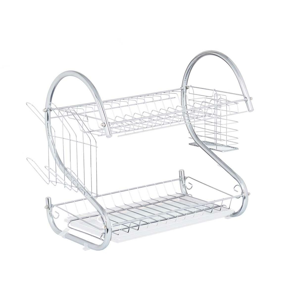 Draining Rack for Kitchen Sink White 45,5 x 24,5 x 37,5 cm 40 x 11,5 x 26,5 cm
