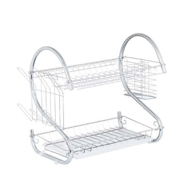 Draining Rack for Kitchen Sink White 45,5 x 24,5 x 37,5 cm 40 x 11,5 x 26,5 cm