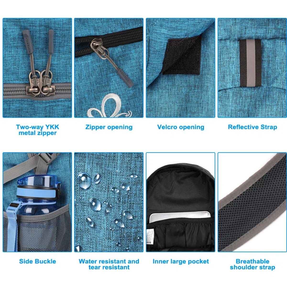 Lightweight Foldable Backpack - Water-Resistant with Adjustable Straps for Travel & Hiking