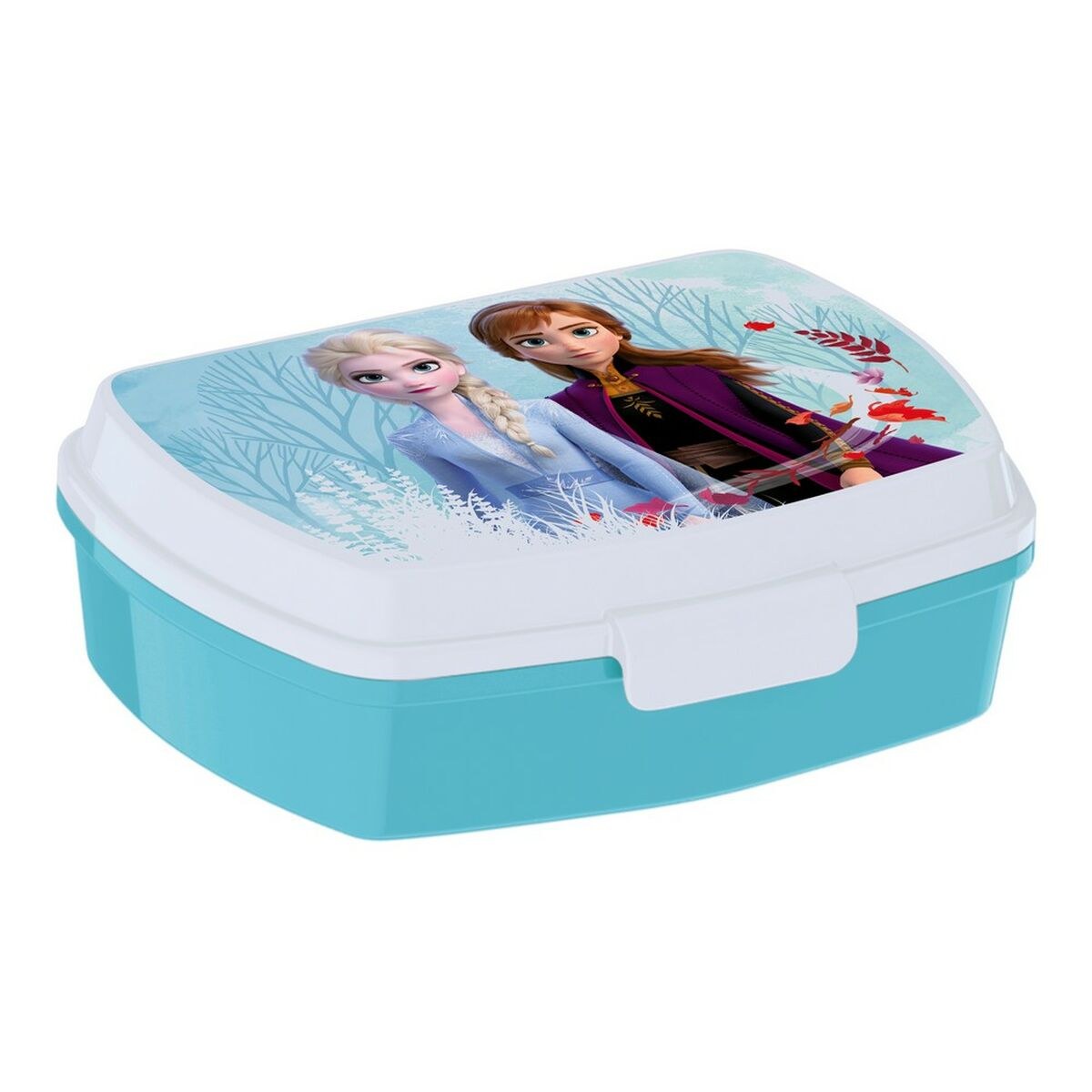 Sandwich Box One heart Plastic Turquoise Green (17 x 5.6 x 13.3 cm)