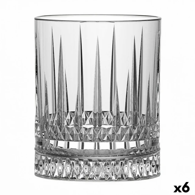 Glass Style Transparent Glass Stripes 370 ml (6 Units)