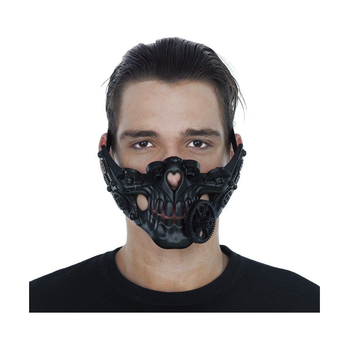 Mask Black S One size Steampunk