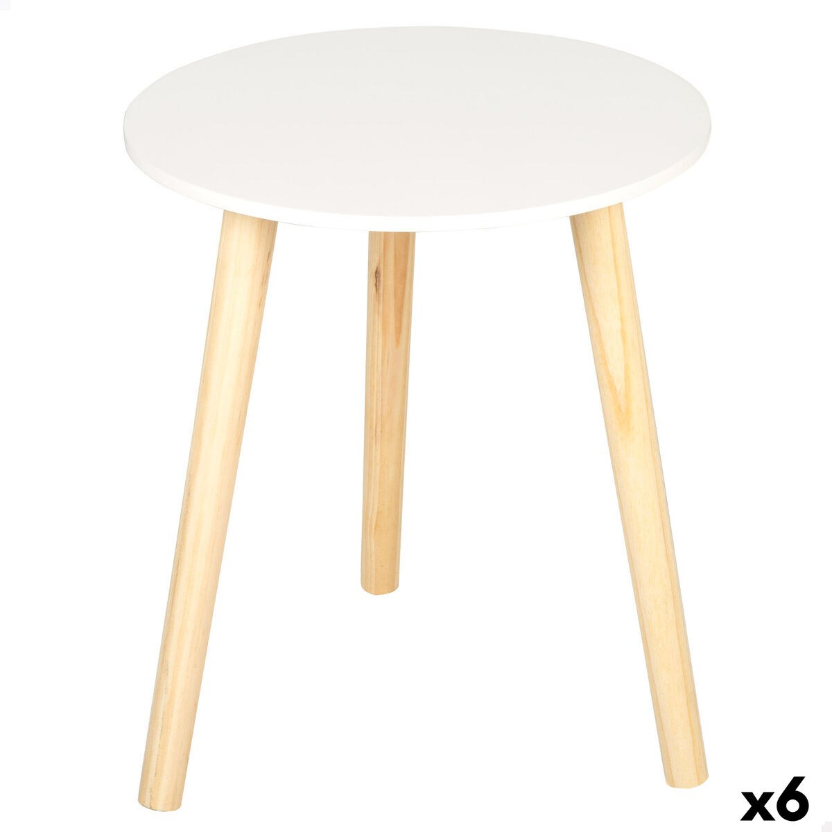 Side table White 35 x 40 x 35 cm (6 Units)