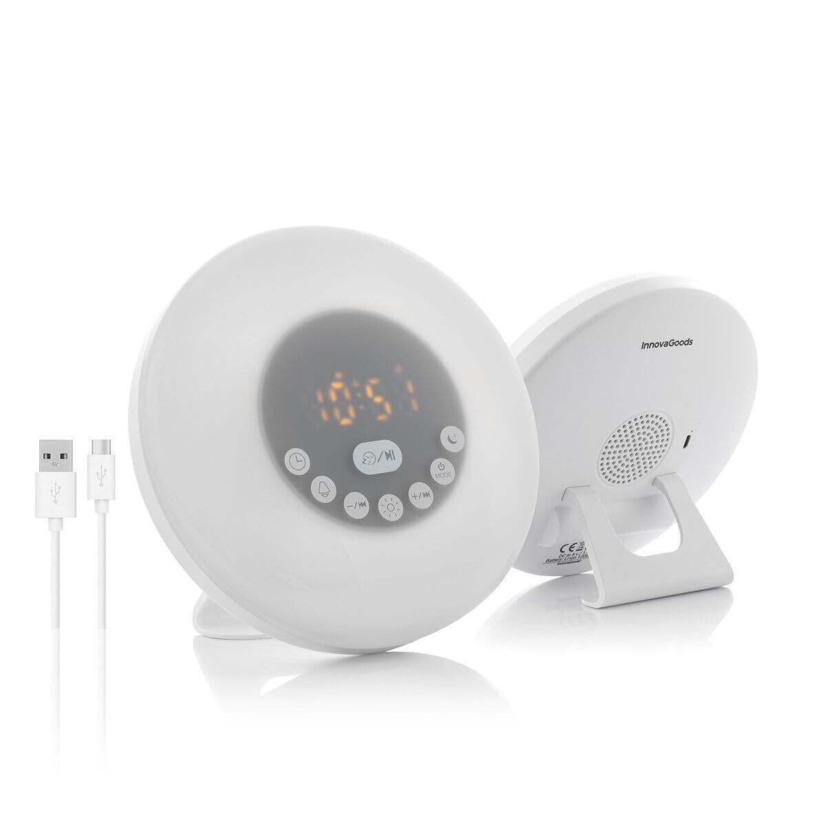 Rechargeable Sunrise Alarm Clock with Speaker White (Refurbished B)