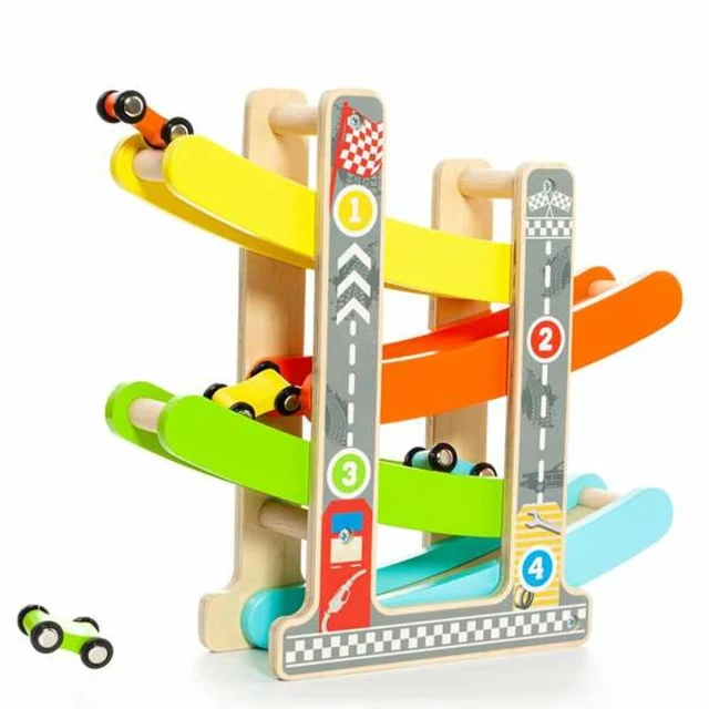 Wooden Track with Ramps for Car