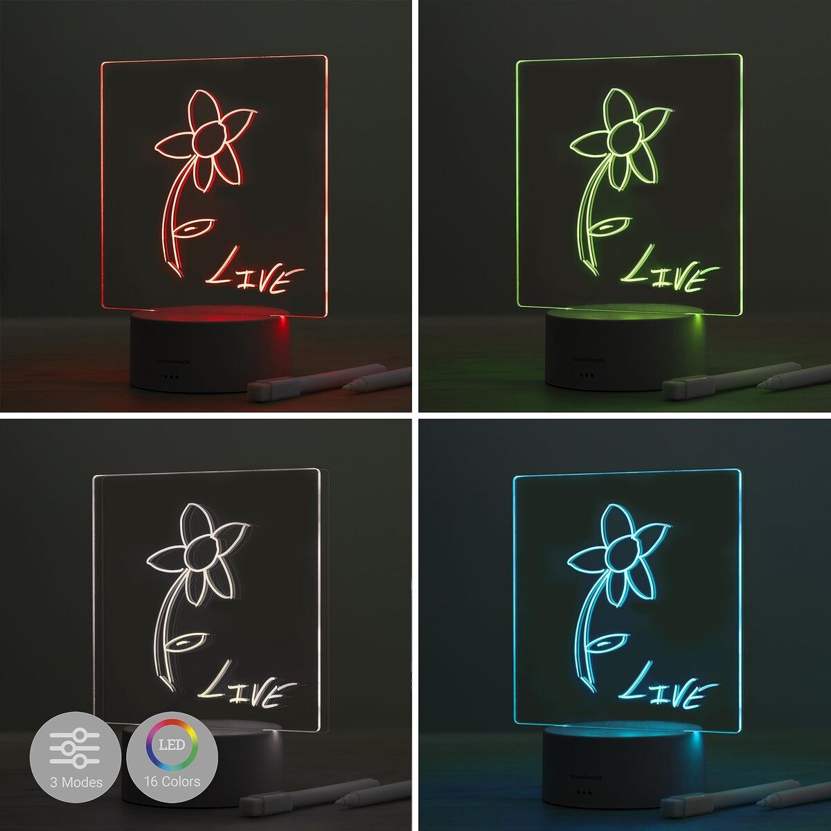 LED Note and Message Board Grey Transparent (Refurbished B)