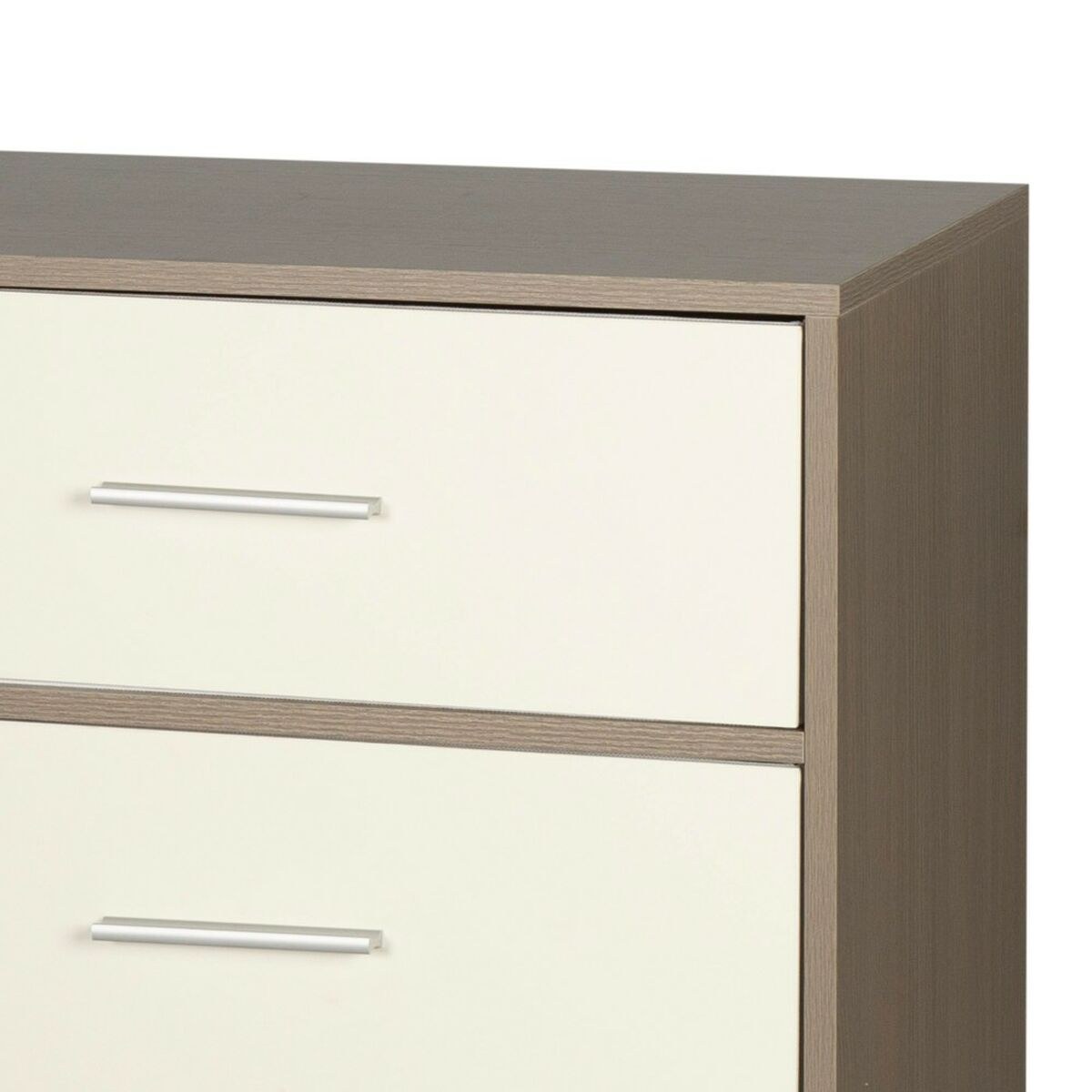Nightstand White Grey 58 x 70 x 30 cm