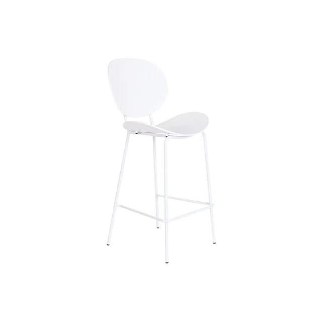 Stool White Metal polypropylene 50 x 51 x 104 cm