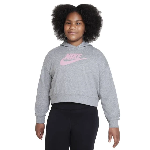 Hooded Sweatshirt for Girls Sportswear Club Grey