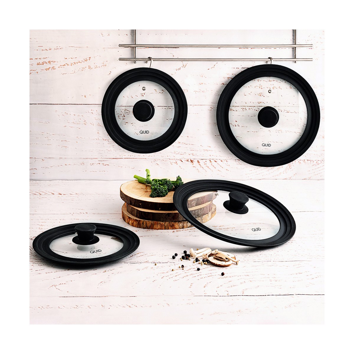 Pan lid Ebano Black Glass Ø 22 cm