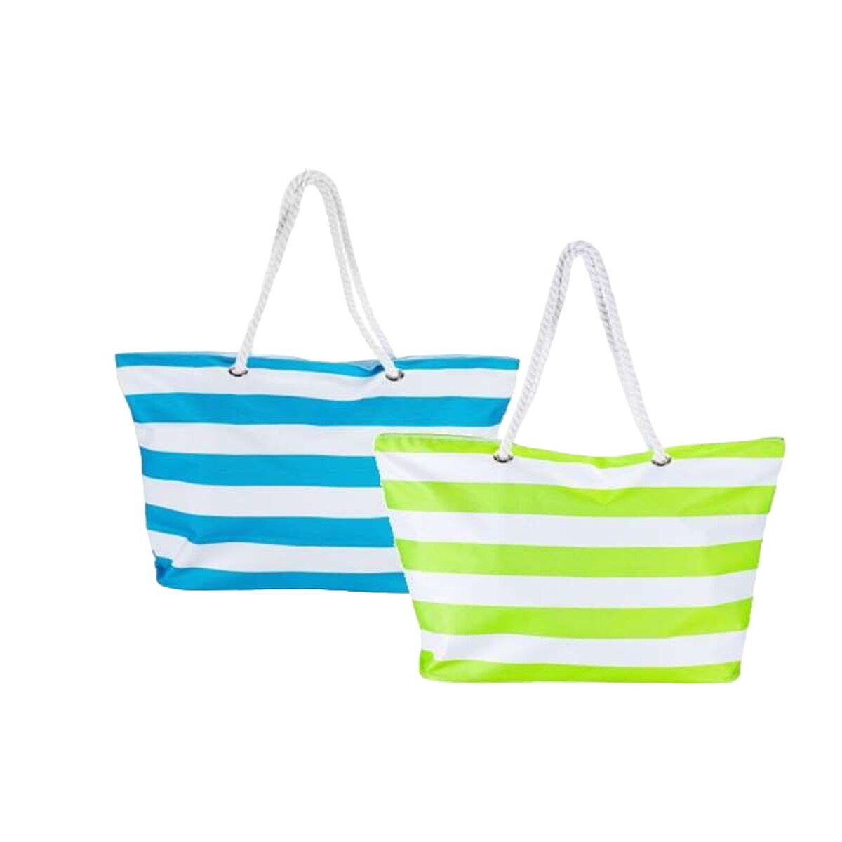 Beach Bag Blue White Oxford 59 x 19 x 40 cm