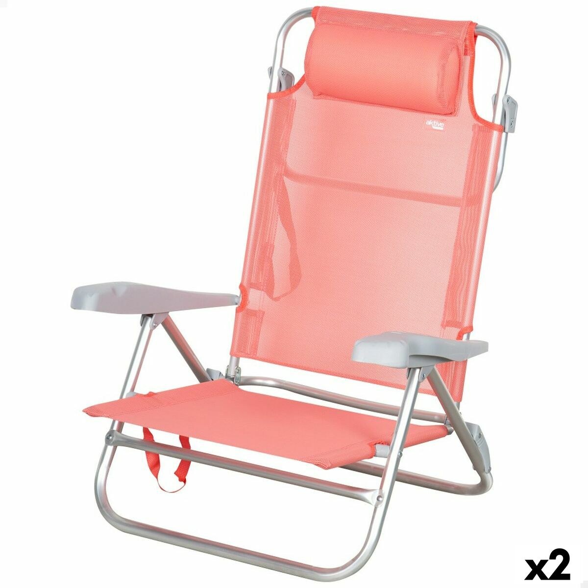 Folding Chair 47 x 82 x 49 cm Flamingo (2 Units)